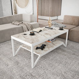 Hanah Home Mesa de centro Flora - White